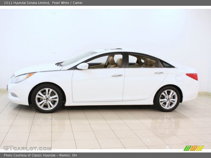Pearl White / Camel 2011 Hyundai Sonata Limited