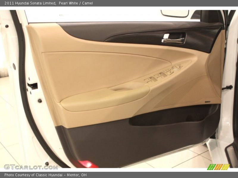 Pearl White / Camel 2011 Hyundai Sonata Limited