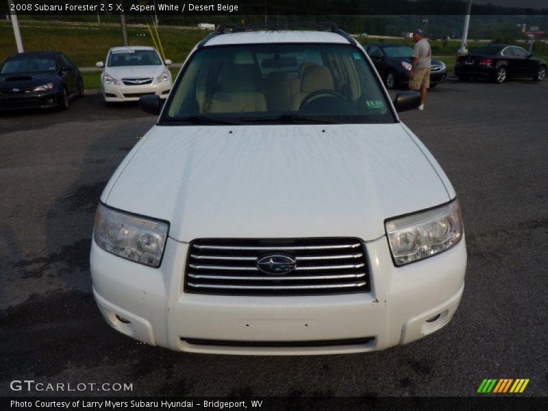 Aspen White / Desert Beige 2008 Subaru Forester 2.5 X