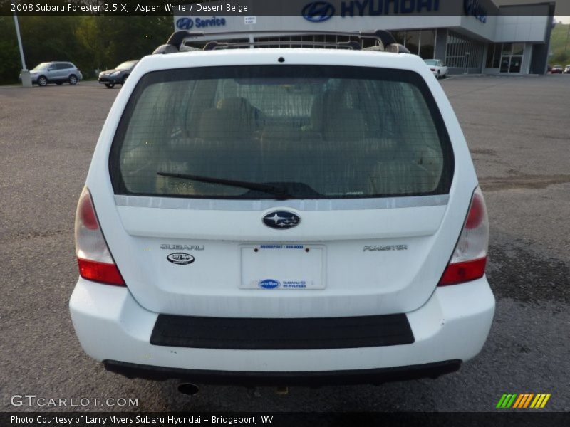 Aspen White / Desert Beige 2008 Subaru Forester 2.5 X