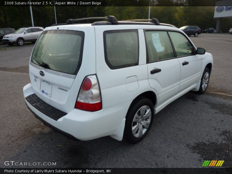 Aspen White / Desert Beige 2008 Subaru Forester 2.5 X