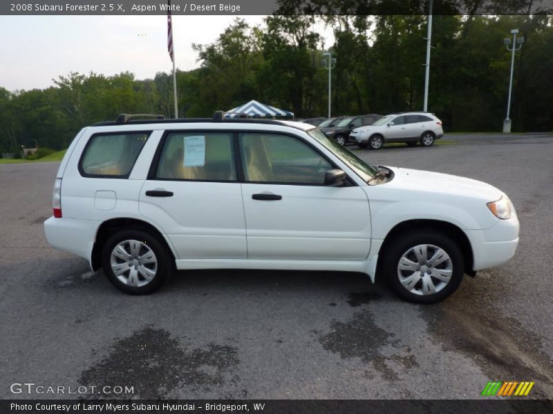 Aspen White / Desert Beige 2008 Subaru Forester 2.5 X
