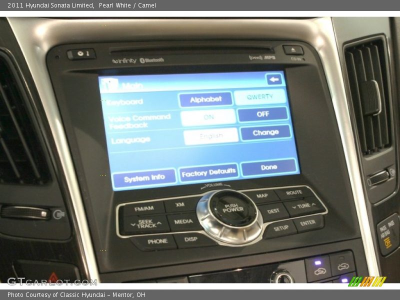 Pearl White / Camel 2011 Hyundai Sonata Limited
