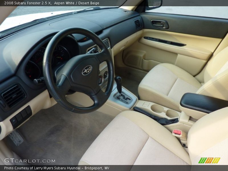 Aspen White / Desert Beige 2008 Subaru Forester 2.5 X
