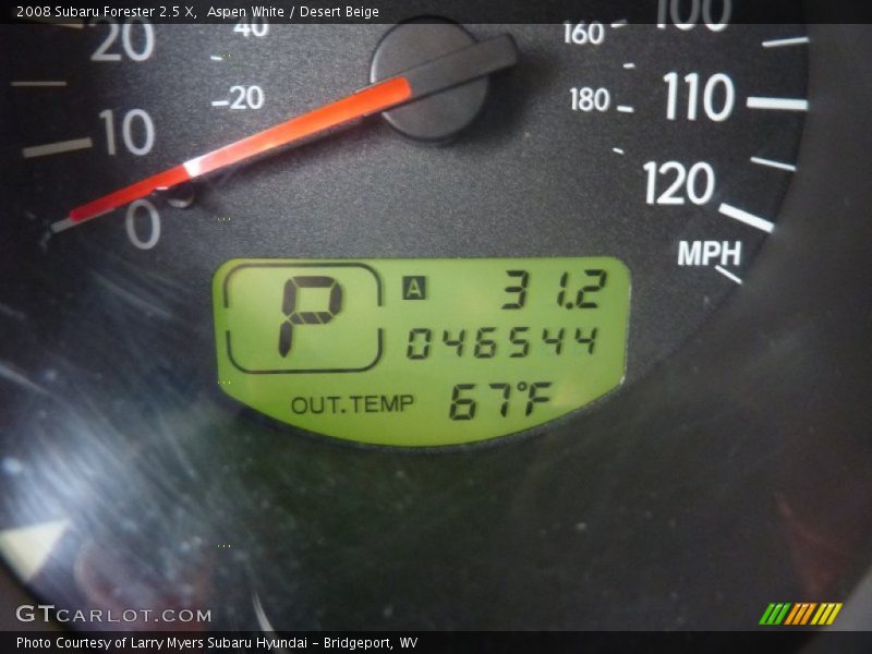 Aspen White / Desert Beige 2008 Subaru Forester 2.5 X