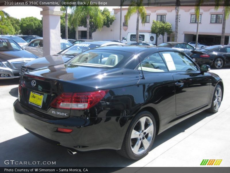 Obsidian Black / Ecru Beige 2010 Lexus IS 350C Convertible