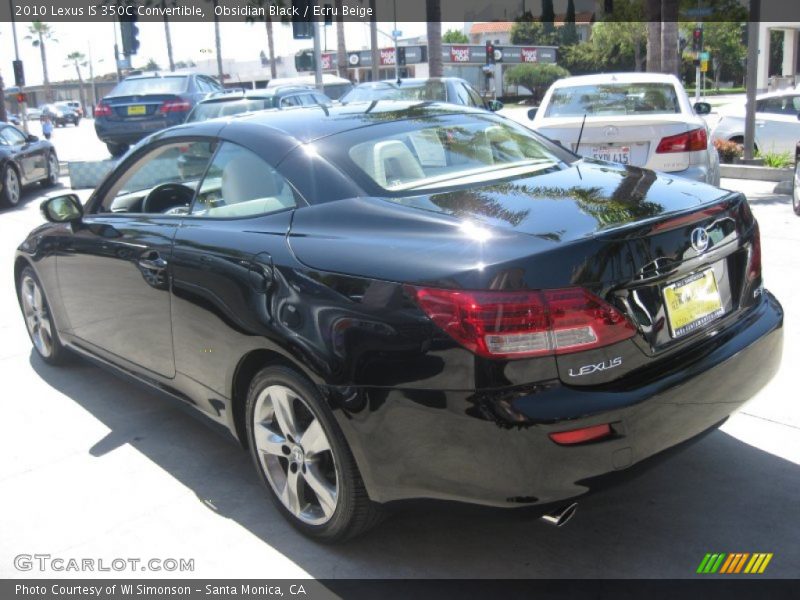 Obsidian Black / Ecru Beige 2010 Lexus IS 350C Convertible