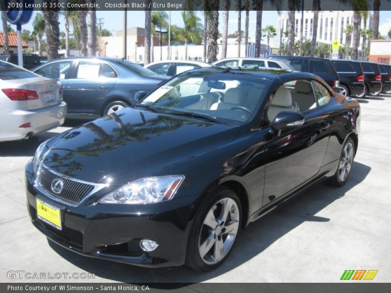 Obsidian Black / Ecru Beige 2010 Lexus IS 350C Convertible