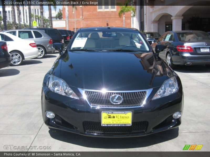 Obsidian Black / Ecru Beige 2010 Lexus IS 350C Convertible