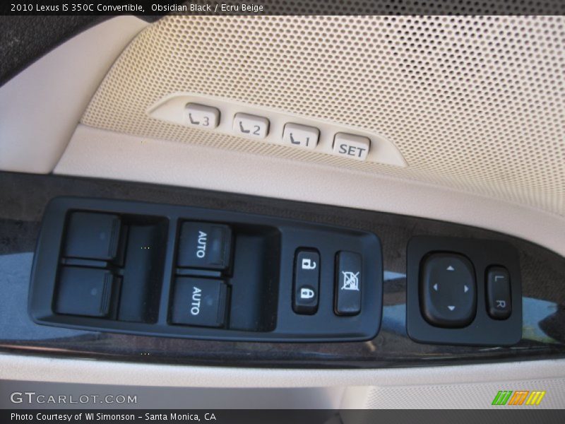 Obsidian Black / Ecru Beige 2010 Lexus IS 350C Convertible