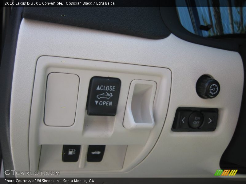 Obsidian Black / Ecru Beige 2010 Lexus IS 350C Convertible