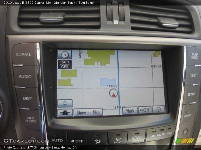 Obsidian Black / Ecru Beige 2010 Lexus IS 350C Convertible