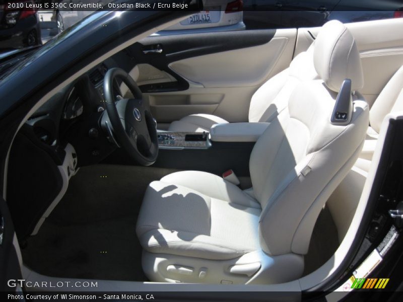 Obsidian Black / Ecru Beige 2010 Lexus IS 350C Convertible