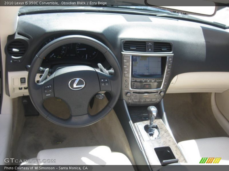 Obsidian Black / Ecru Beige 2010 Lexus IS 350C Convertible