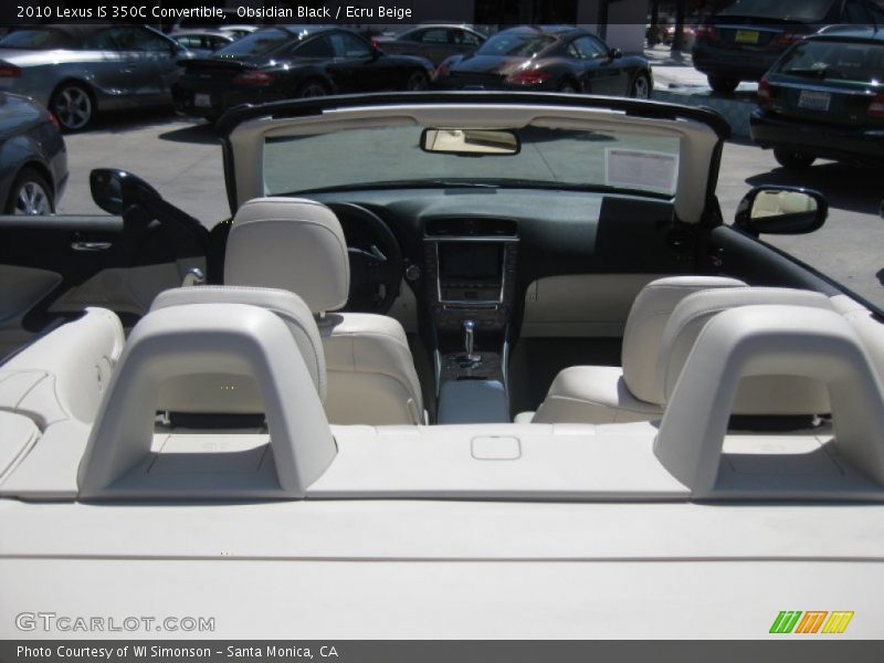 Obsidian Black / Ecru Beige 2010 Lexus IS 350C Convertible
