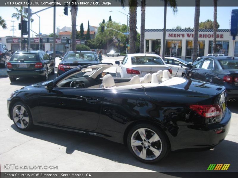 Obsidian Black / Ecru Beige 2010 Lexus IS 350C Convertible