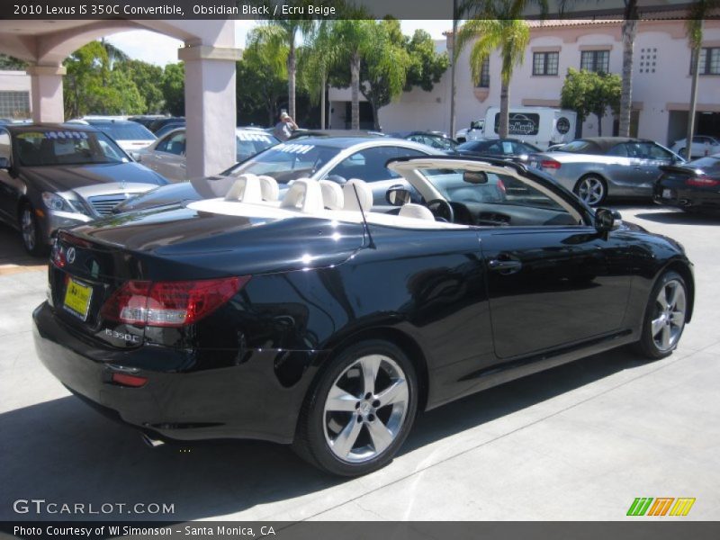 Obsidian Black / Ecru Beige 2010 Lexus IS 350C Convertible