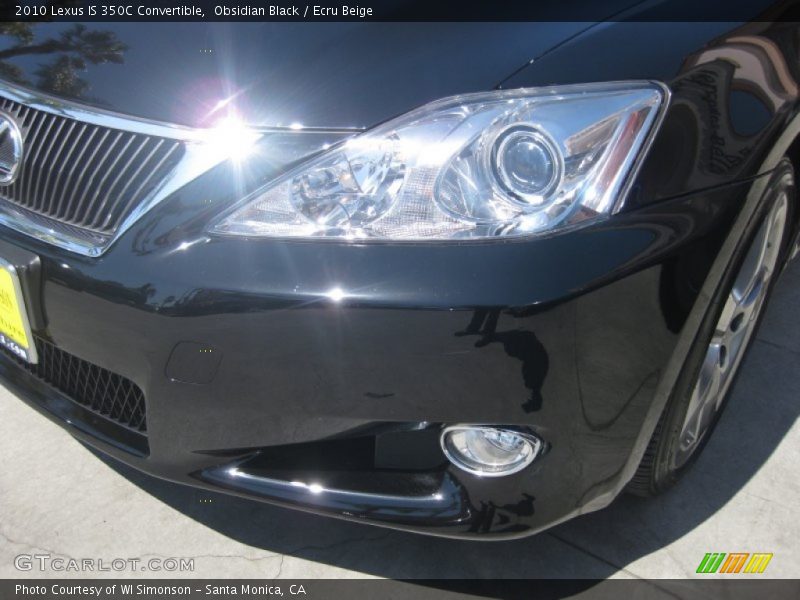 Obsidian Black / Ecru Beige 2010 Lexus IS 350C Convertible