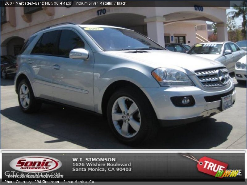 Iridium Silver Metallic / Black 2007 Mercedes-Benz ML 500 4Matic