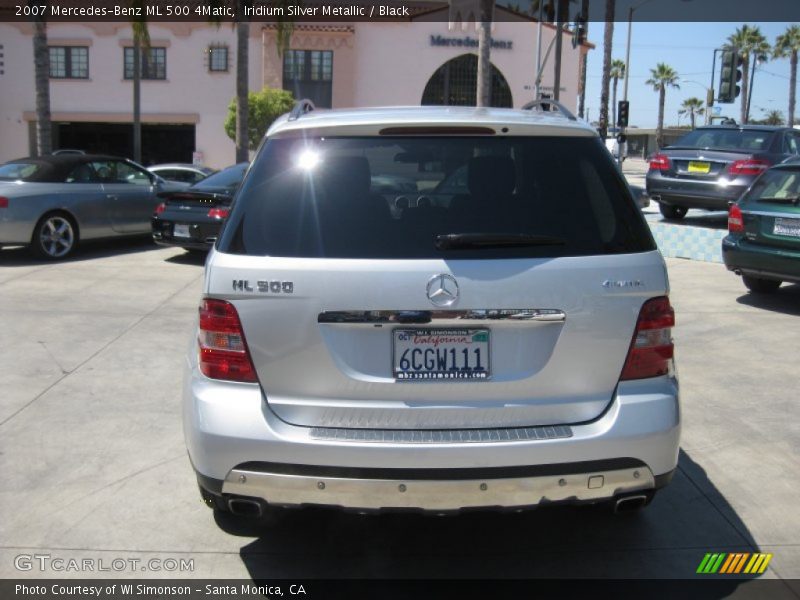 Iridium Silver Metallic / Black 2007 Mercedes-Benz ML 500 4Matic