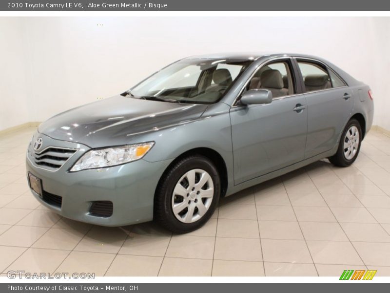 Aloe Green Metallic / Bisque 2010 Toyota Camry LE V6