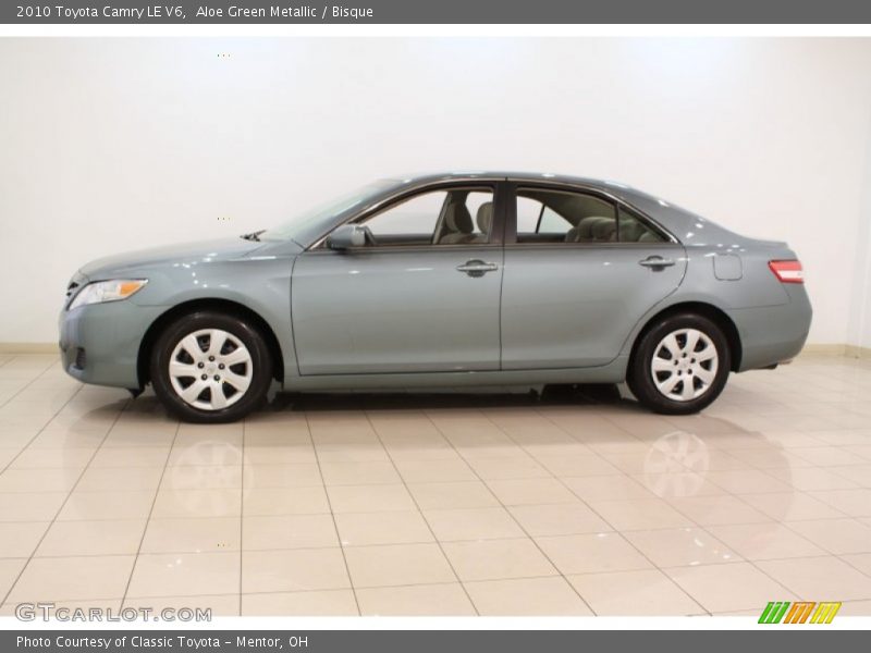 Aloe Green Metallic / Bisque 2010 Toyota Camry LE V6