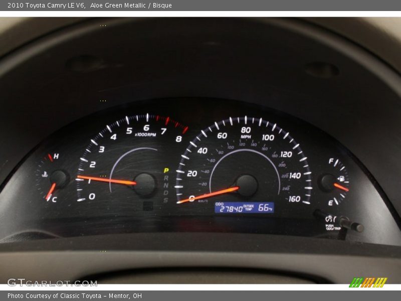 Aloe Green Metallic / Bisque 2010 Toyota Camry LE V6