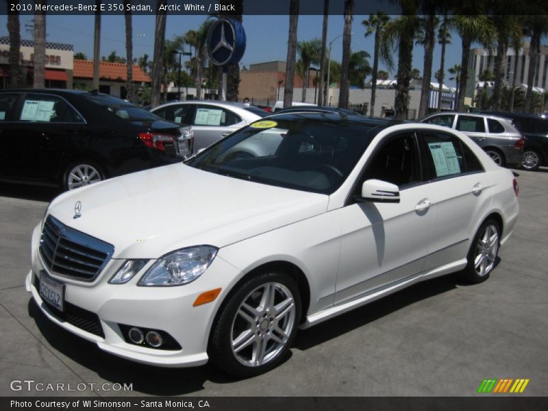 Arctic White / Black 2010 Mercedes-Benz E 350 Sedan