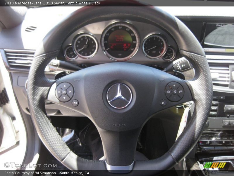 Arctic White / Black 2010 Mercedes-Benz E 350 Sedan