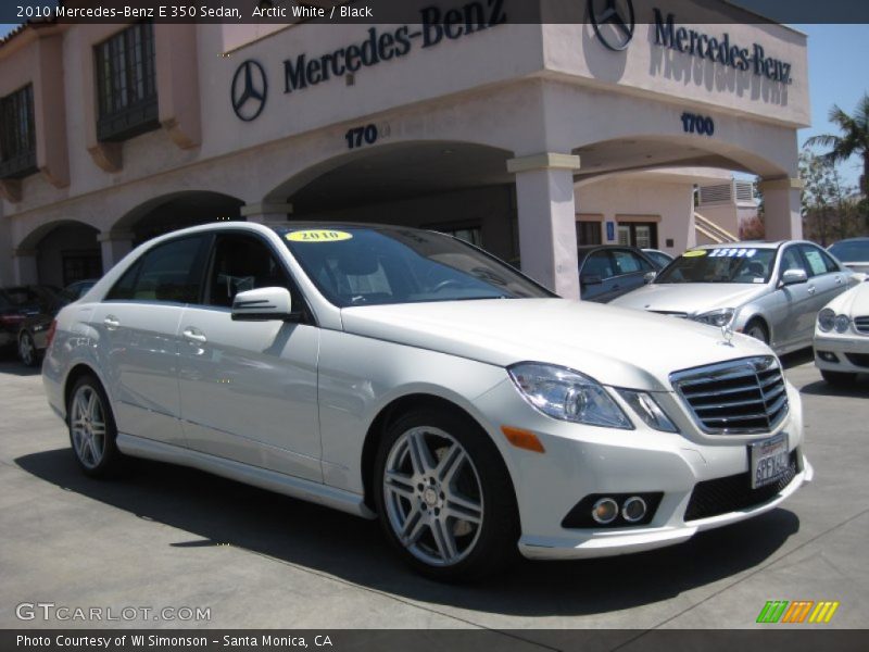 Arctic White / Black 2010 Mercedes-Benz E 350 Sedan