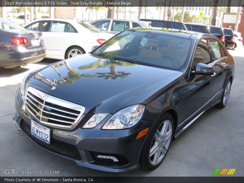 Steel Grey Metallic / Natural Beige 2010 Mercedes-Benz E 550 Sedan