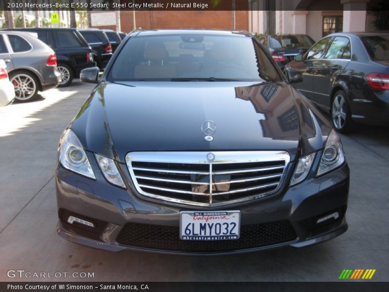 Steel Grey Metallic / Natural Beige 2010 Mercedes-Benz E 550 Sedan