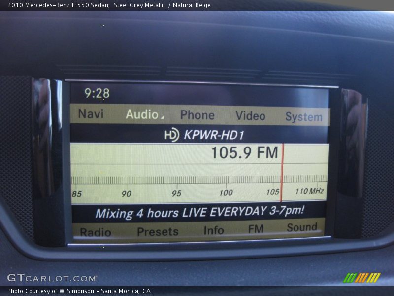 Steel Grey Metallic / Natural Beige 2010 Mercedes-Benz E 550 Sedan