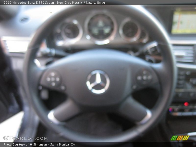 Steel Grey Metallic / Natural Beige 2010 Mercedes-Benz E 550 Sedan
