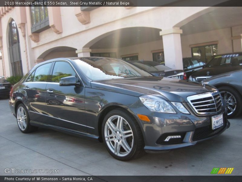 Steel Grey Metallic / Natural Beige 2010 Mercedes-Benz E 550 Sedan
