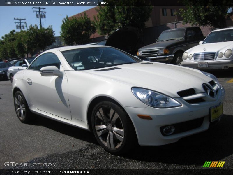 Arctic White / Black 2009 Mercedes-Benz SLK 350 Roadster