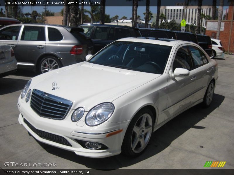 Arctic White / Black 2009 Mercedes-Benz E 350 Sedan