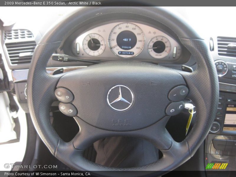 Arctic White / Black 2009 Mercedes-Benz E 350 Sedan