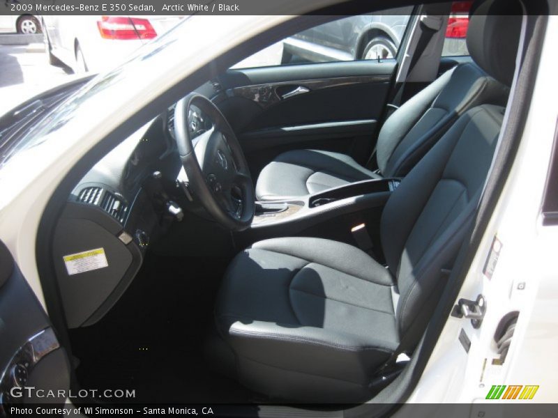 Arctic White / Black 2009 Mercedes-Benz E 350 Sedan