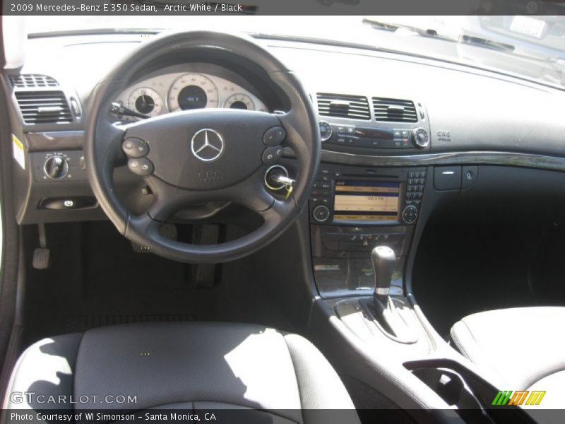 Arctic White / Black 2009 Mercedes-Benz E 350 Sedan
