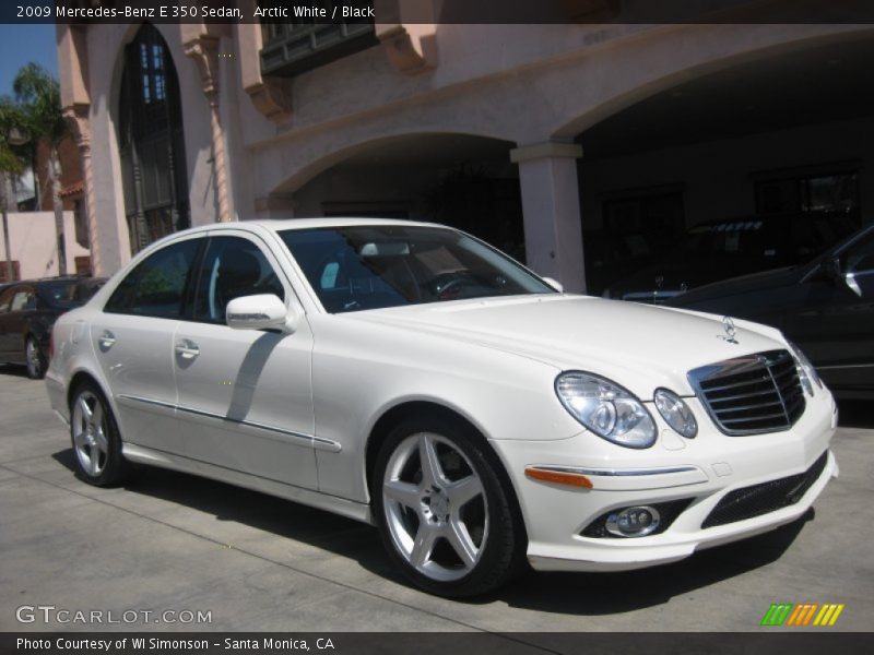 Arctic White / Black 2009 Mercedes-Benz E 350 Sedan