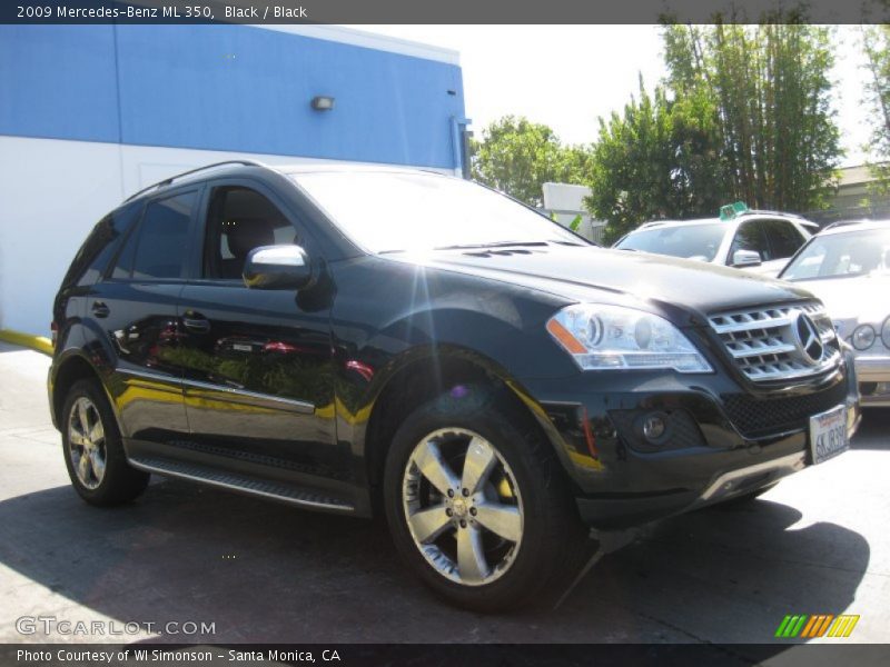 Black / Black 2009 Mercedes-Benz ML 350