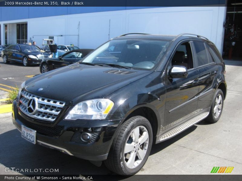 Black / Black 2009 Mercedes-Benz ML 350