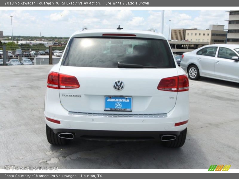 Pure White / Saddle Brown 2013 Volkswagen Touareg VR6 FSI Executive 4XMotion