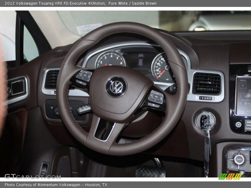 Pure White / Saddle Brown 2013 Volkswagen Touareg VR6 FSI Executive 4XMotion