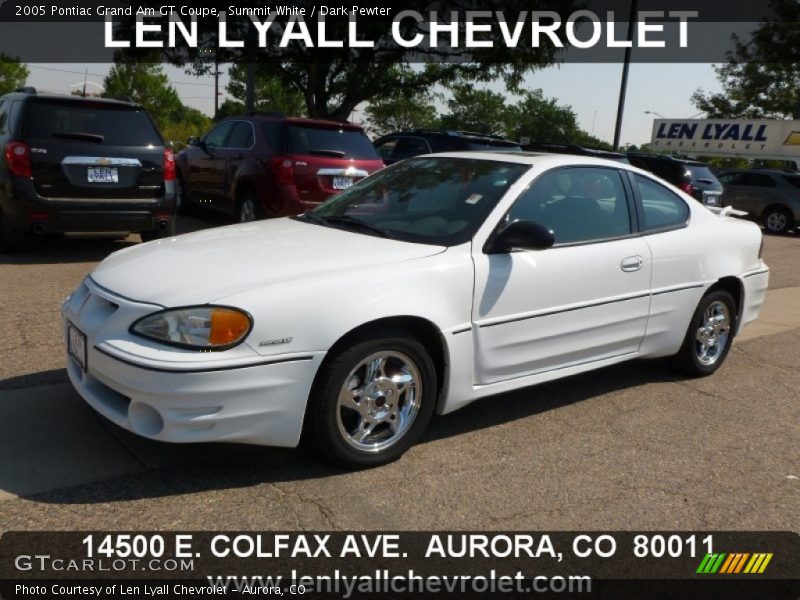 Summit White / Dark Pewter 2005 Pontiac Grand Am GT Coupe