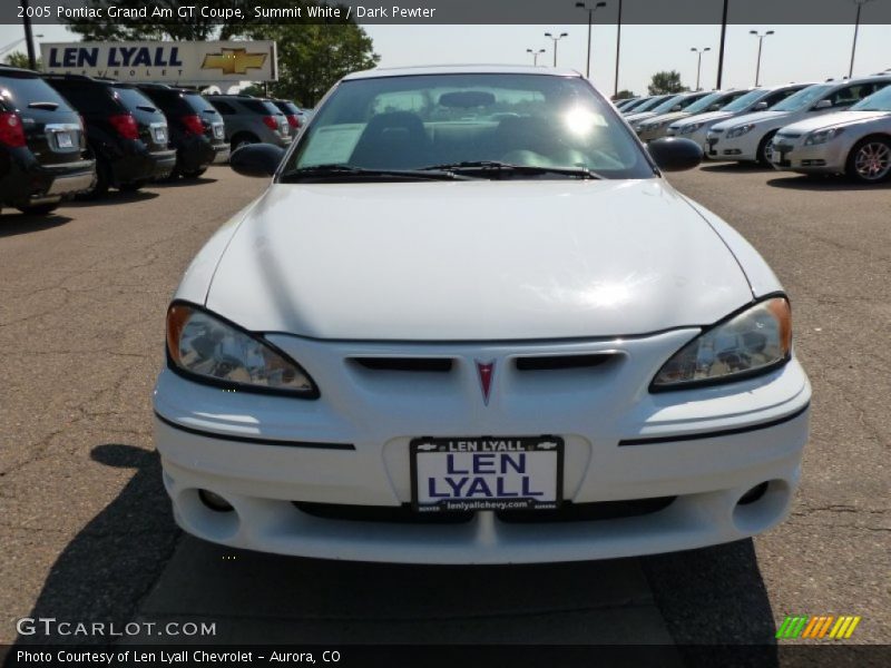 Summit White / Dark Pewter 2005 Pontiac Grand Am GT Coupe