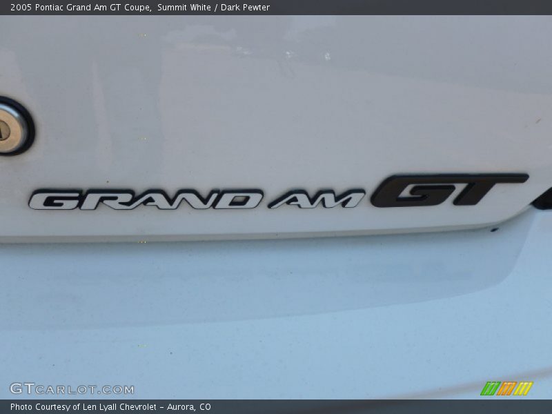 Summit White / Dark Pewter 2005 Pontiac Grand Am GT Coupe