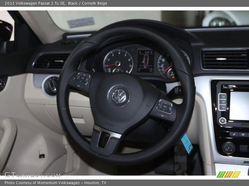 Black / Cornsilk Beige 2013 Volkswagen Passat 2.5L SE