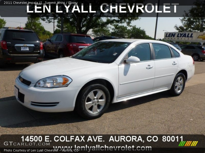 Summit White / Ebony 2011 Chevrolet Impala LS